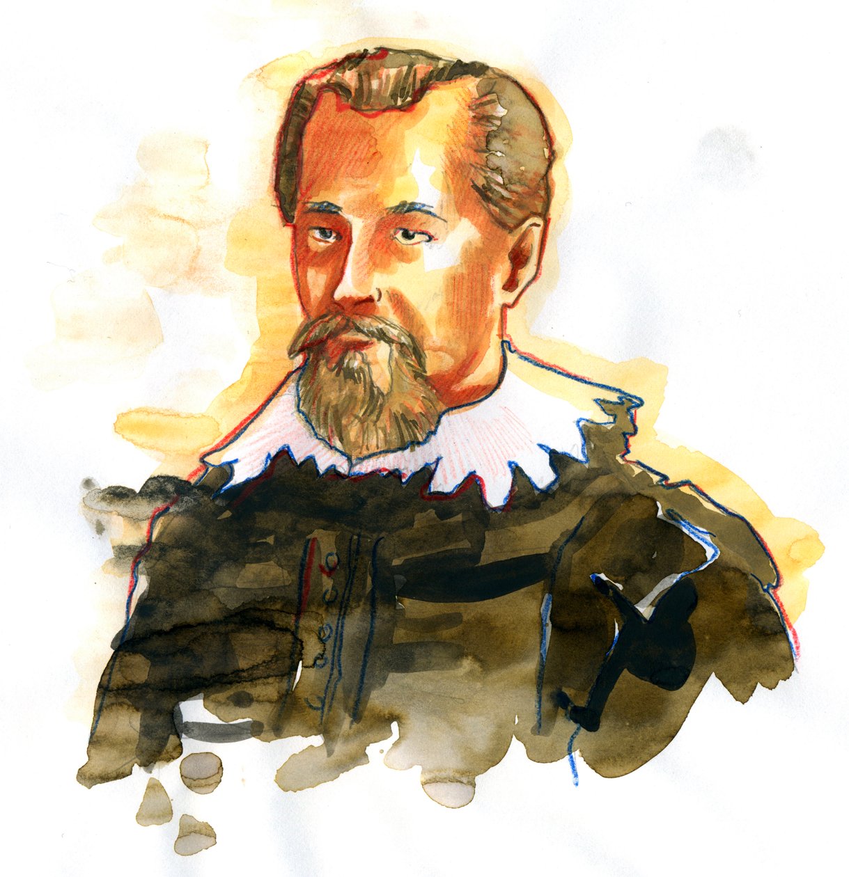Johannes Keplerin (tai Kepplerin) (1571-1630) muotokuva (saksalaisen matemaatikon, tähtitieteilijän ja astrologin Johannes Keplerin muotokuva) 作： アレッサンドロ・ロナティ