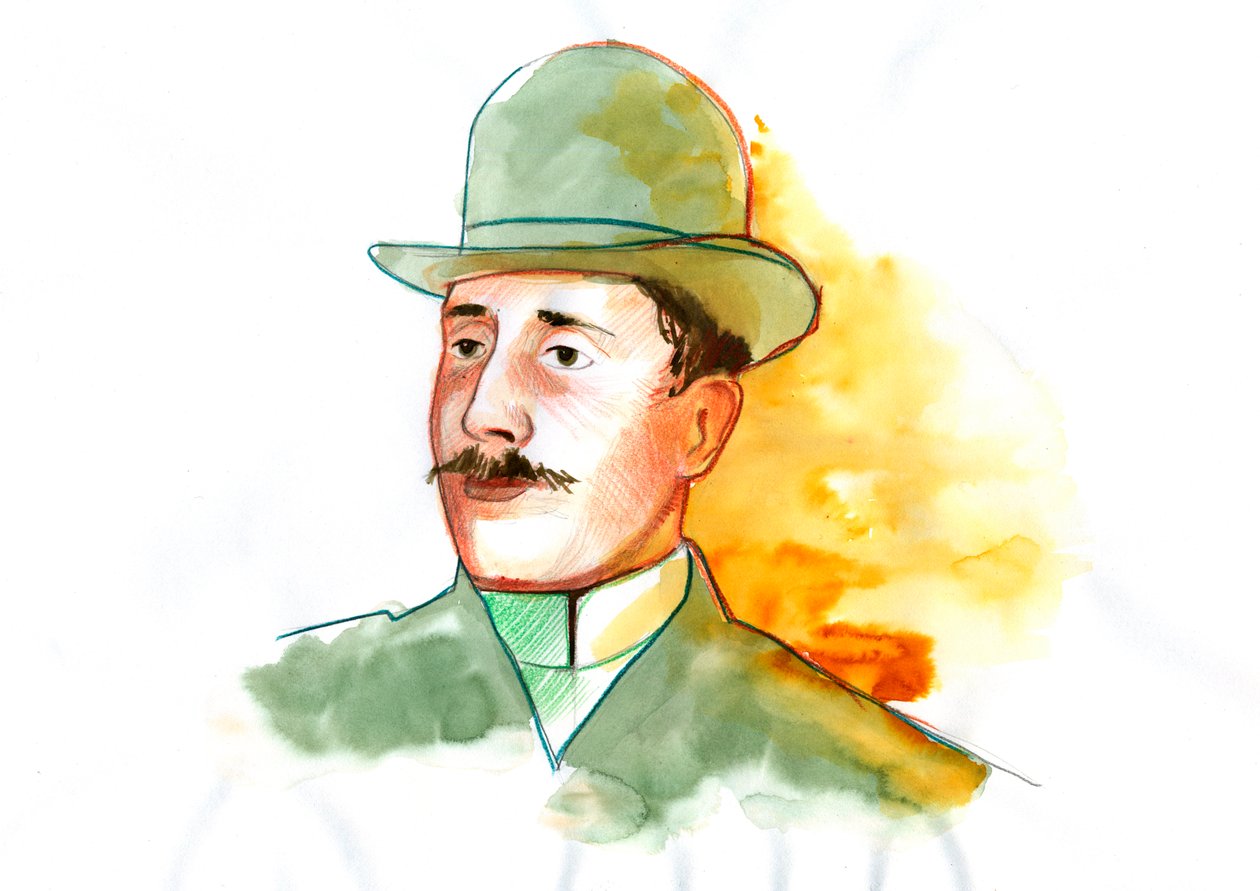 詩人ギヨーム・アポリネールの肖像 (1880-1918) (英国の詩人ギヨーム・アポリネール) 作： アレッサンドロ・ロナティ