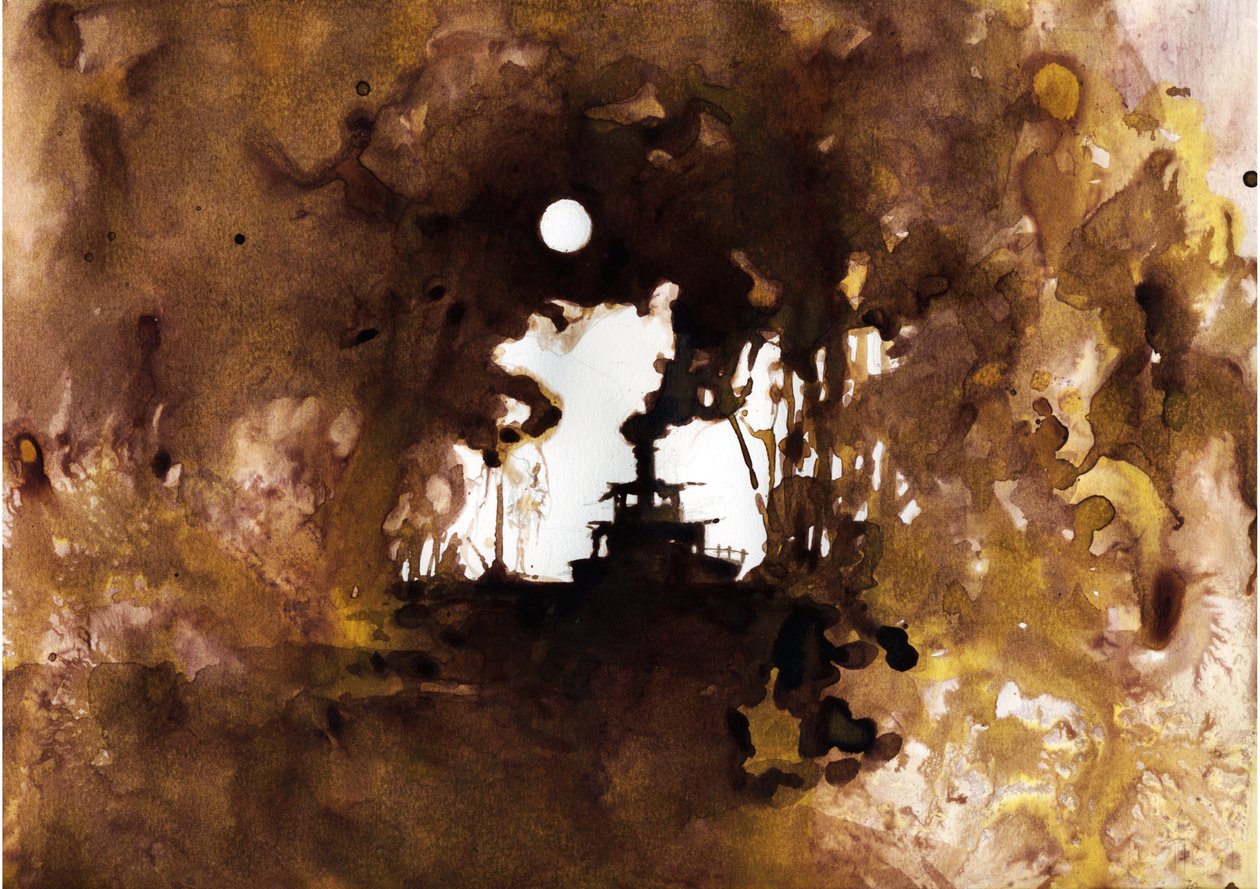 Laivakuva Joseph Conradin uudesta "" Pimeyden sydämessä" -kappaleesta. 2012 作： アレッサンドロ・ロナティ