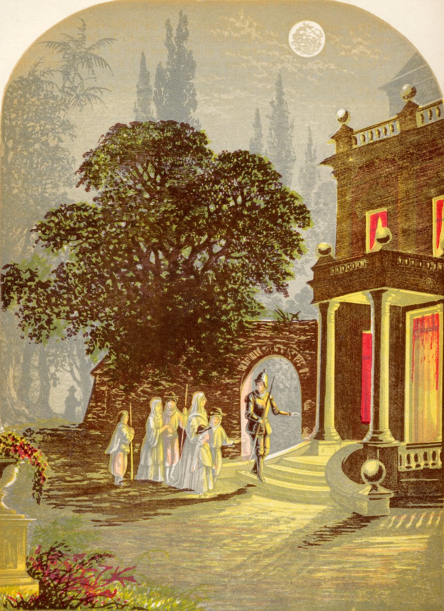 ジョン・バニヤンによる巡礼者の進歩から、インに到着した巡礼者は1880年頃に出版した 作： アレクサンダー・フランシス・ライドン