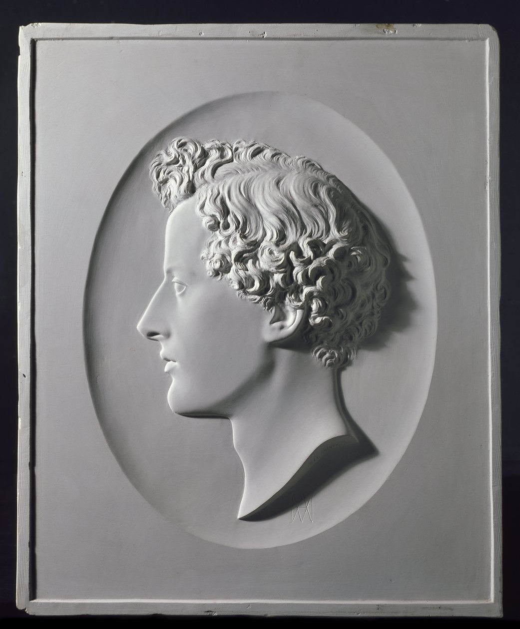 ジョン・エヴァレット・ミレーの横顔の肖像、1854年頃（パリの石膏） 作： アレクサンダー・マンロ