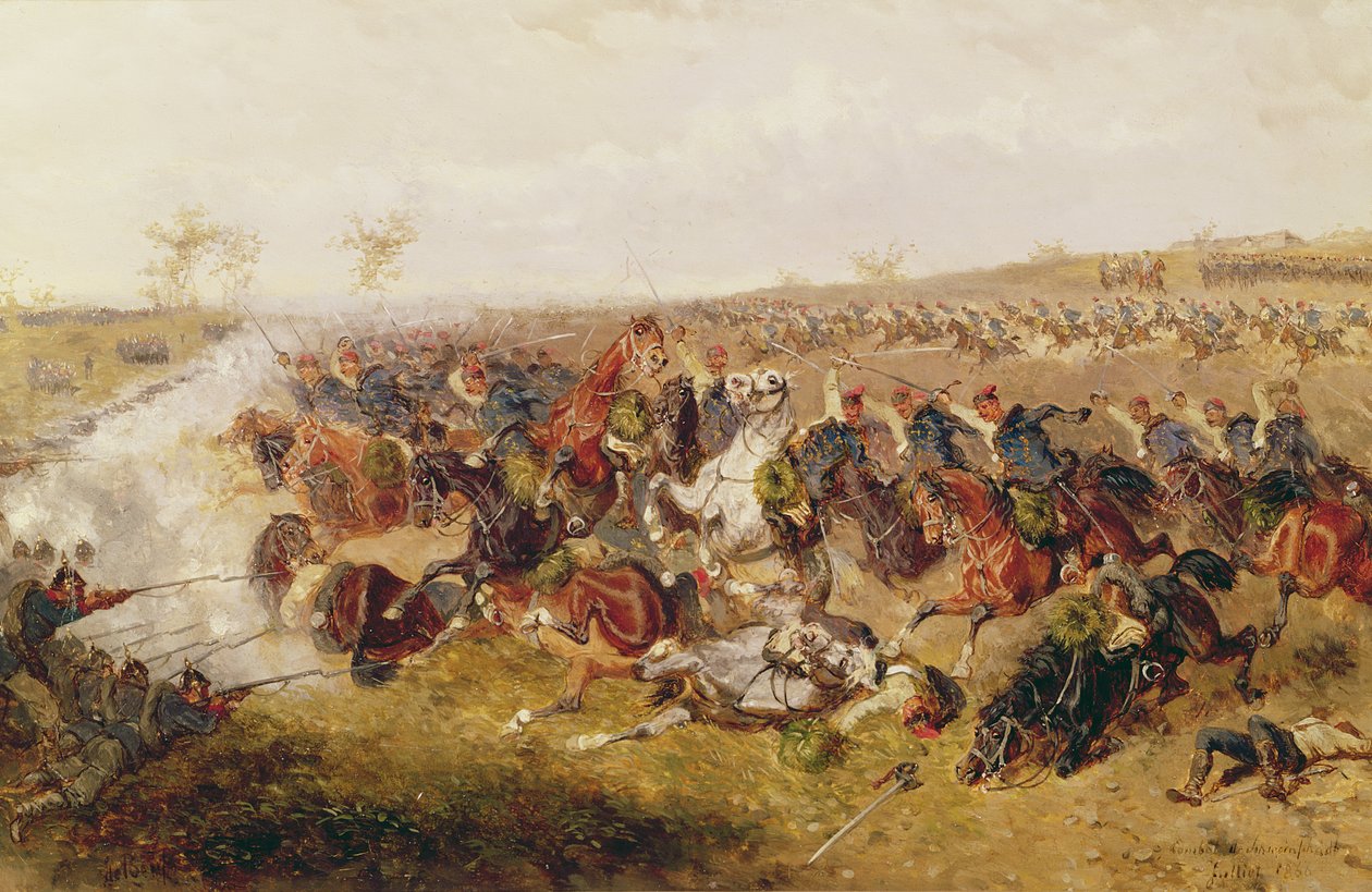 シュヴァインシェーデルの戦い、1866年7月29日 作： アレクサンダー・フォン・ベンサ