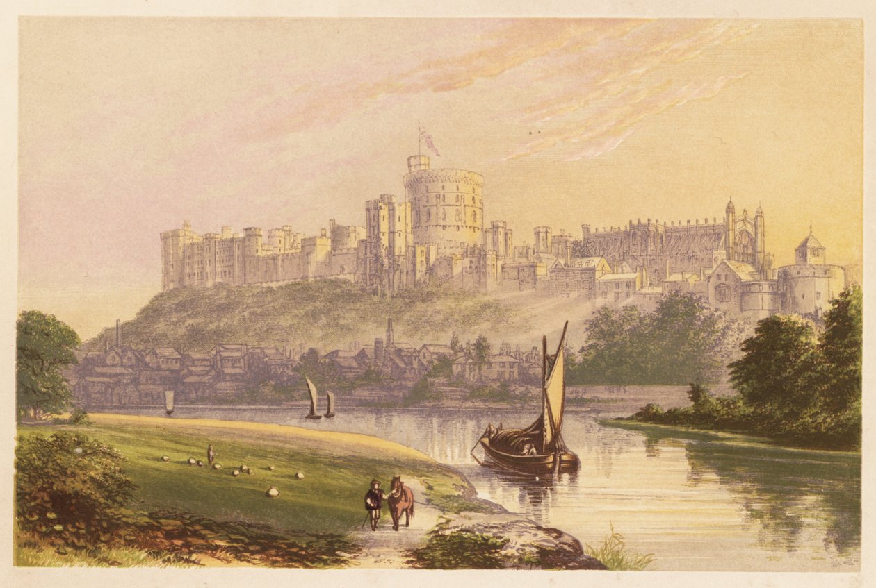 ウィンザー城、バークシャー、イギリス。 1880年（彫刻） 作： アレクサンダーフランシス（後）リドン