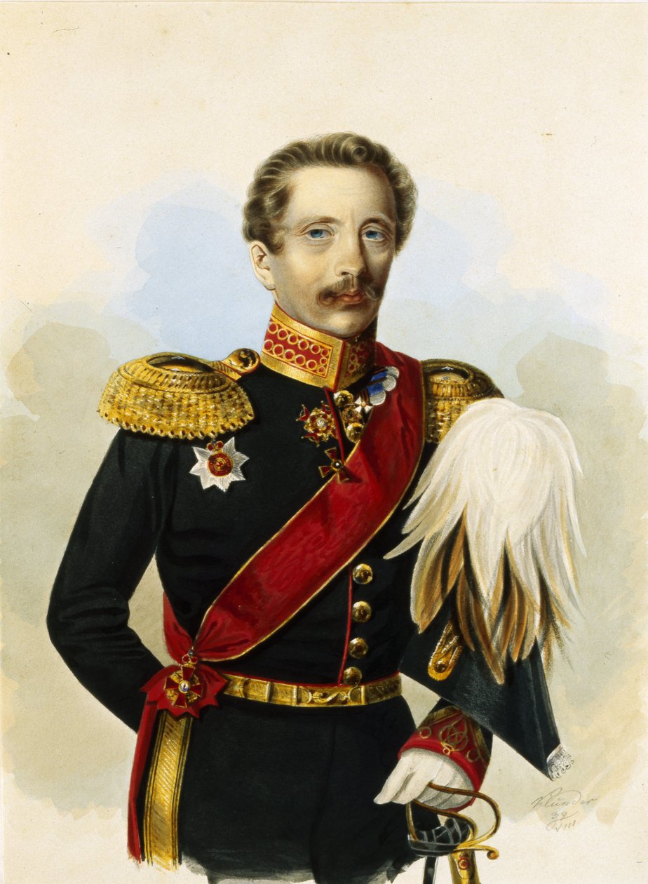 ドン・コサック軍のアタマン、ミハイル・グリゴリエヴィチ・ホムトフの肖像。 Alexander Ivanovich Klunder (1802-1875) の作品、紙に水彩 作： アレクサンダー・イワノビッチ・クルーンダ
