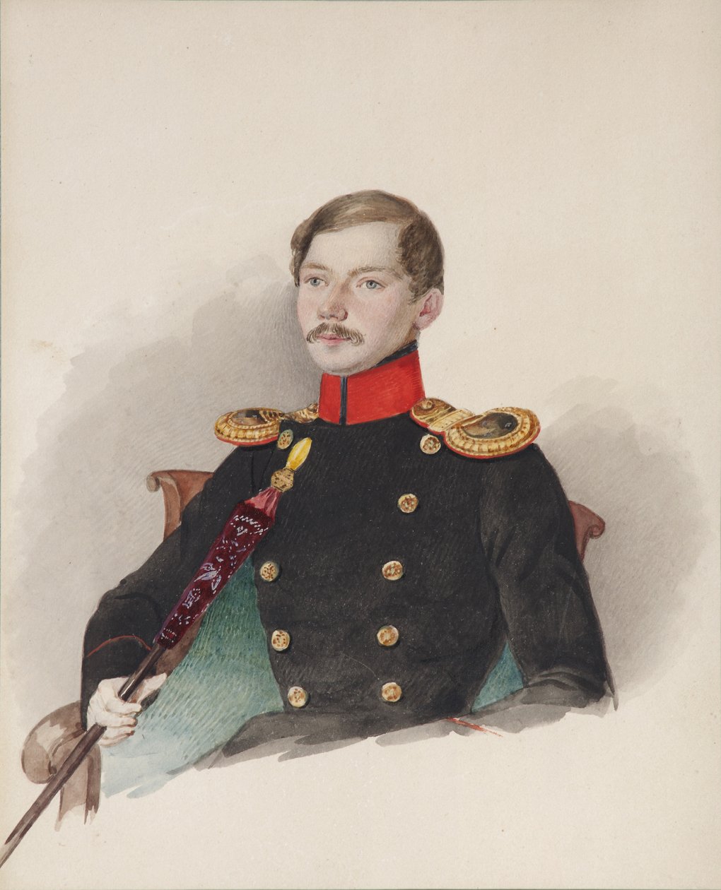 Vasily Vasilievich Engelhardt 1814-1868、1839-1840の肖像 作： アレクサンダー・イワノビッチ・クルーンダ