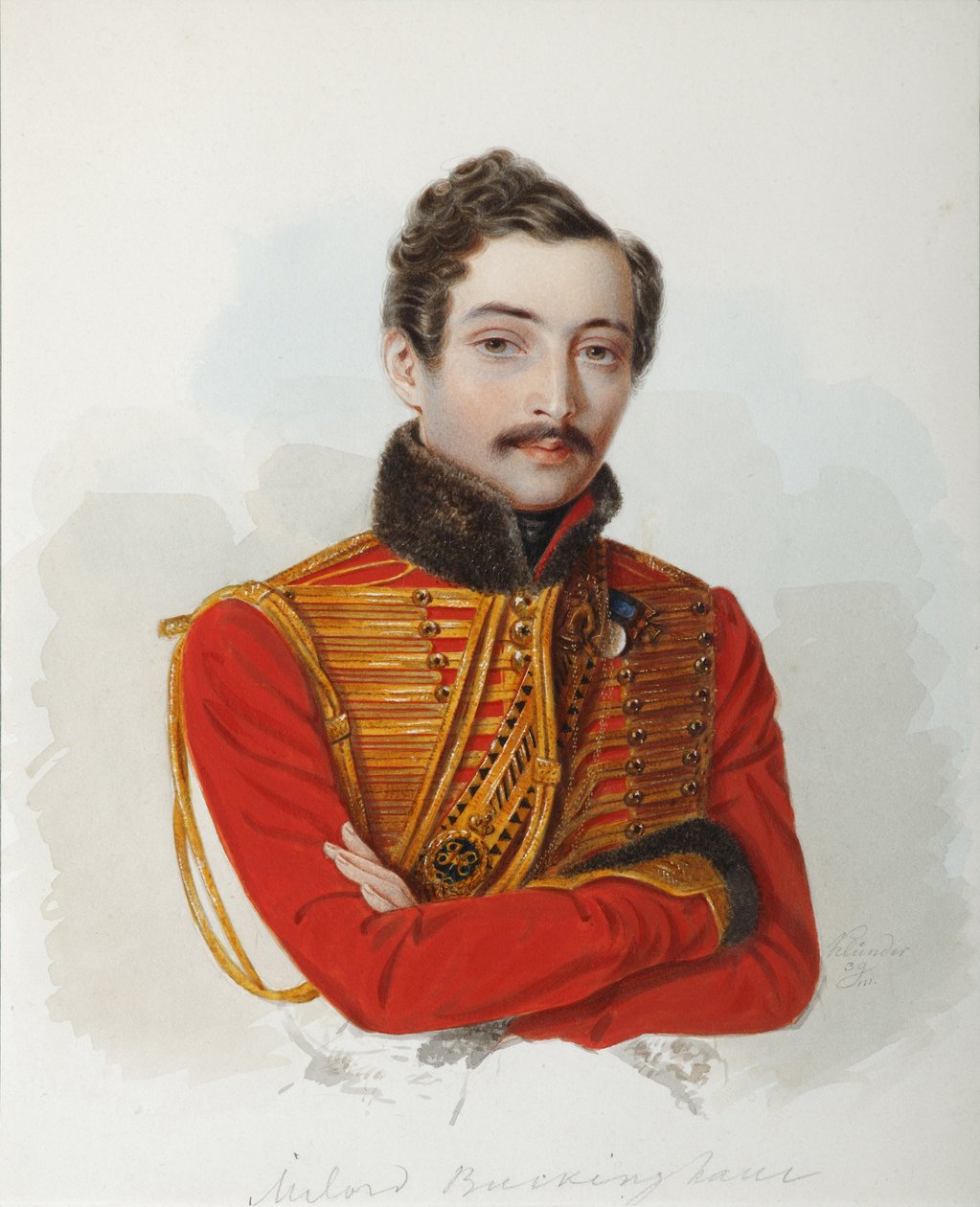 ウラジミール・ドミトリエヴィッチ・バカエフの肖像1810-1871、1839 作： アレクサンダー・イワノビッチ・クルーンダ