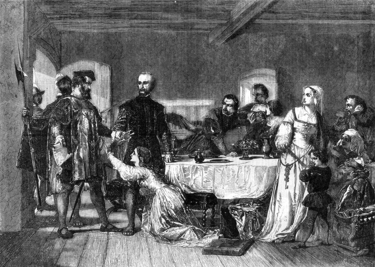 ロラード、アッシュフォードのジョンブラウンの逮捕、1517年、1856年 作： アレクサンダー・ジョンストン