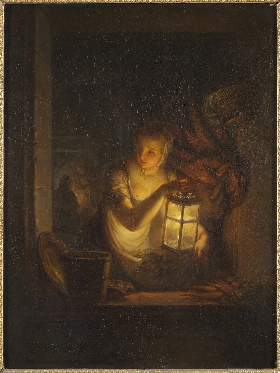 ランタンを持つ女性、1818