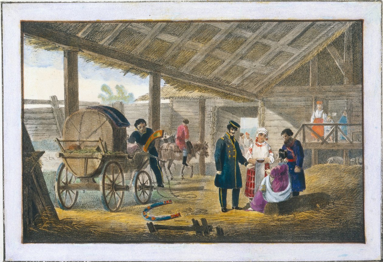 1820年の道端の宿 作： アレクサンダー・プルカート