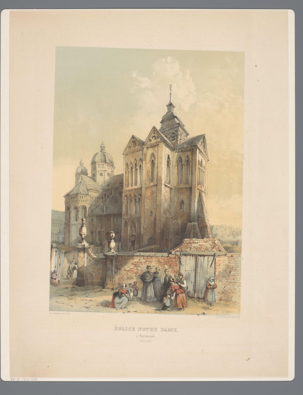 Onze Lieve Vrouwe Munsterkerk te Roermond ルールモンド (北海岸) の聖母教会。 (オブジェクトのタイトル) リンブルフの11世紀から13世紀までの建築の古代遺跡（シリーズタイトル） 作： アレクサンダーシェープケンス