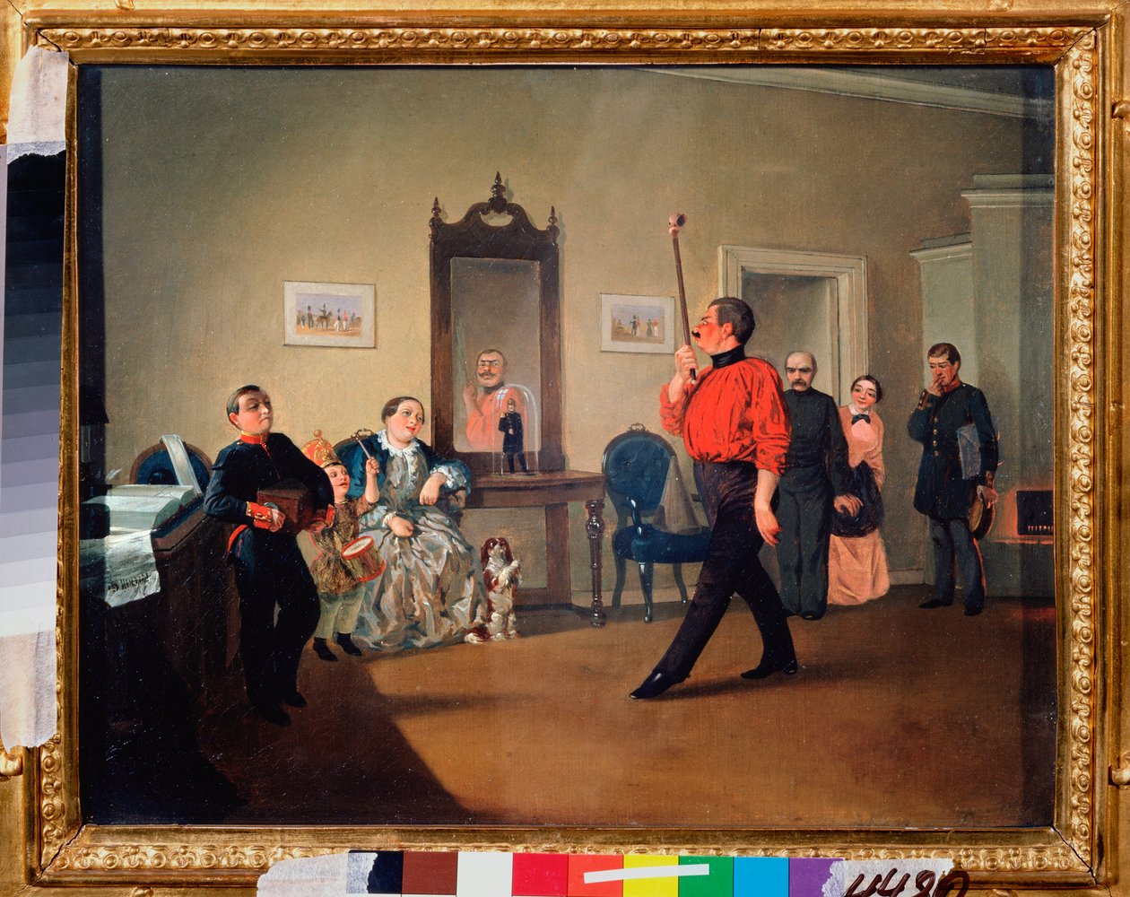 平和なマルソマニア - Alexander Vasilyevich Ustinov（1796-1868）による絵画、キャンバスに油彩 作： アレクサンドル・ヴァシリエビッチ・ウスティノフ