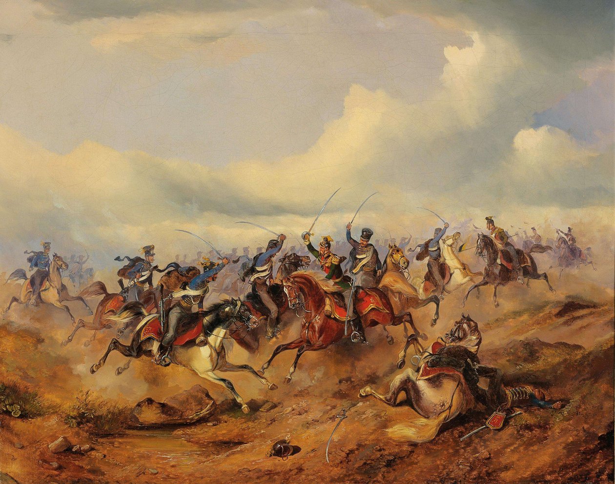 1848年から1849年にかけてのハンガリー革命の一場面、1850年頃。 作： アレクサンダー・フォン・ベンサ
