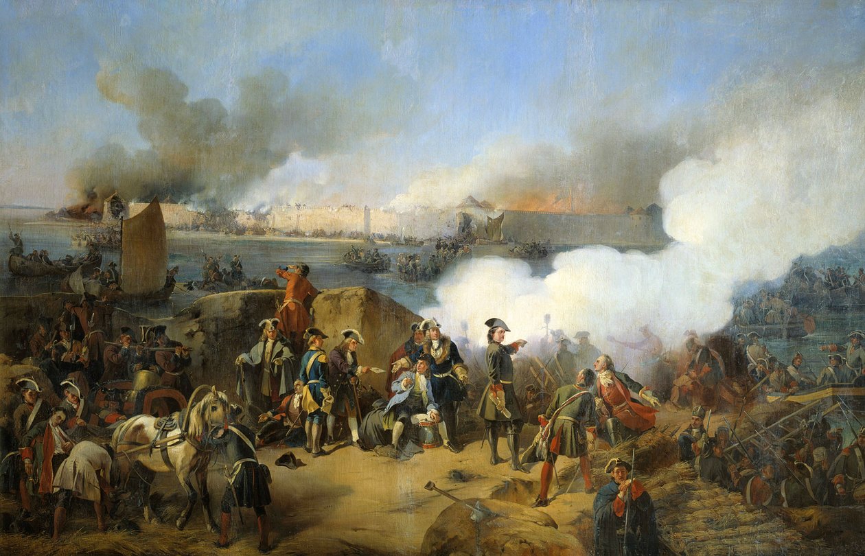 1846年10月11日、ロシア軍によるスウェーデンのヨーテブルグ要塞の嵐。 作： アレクサンダー・フォン・コッツェビュー