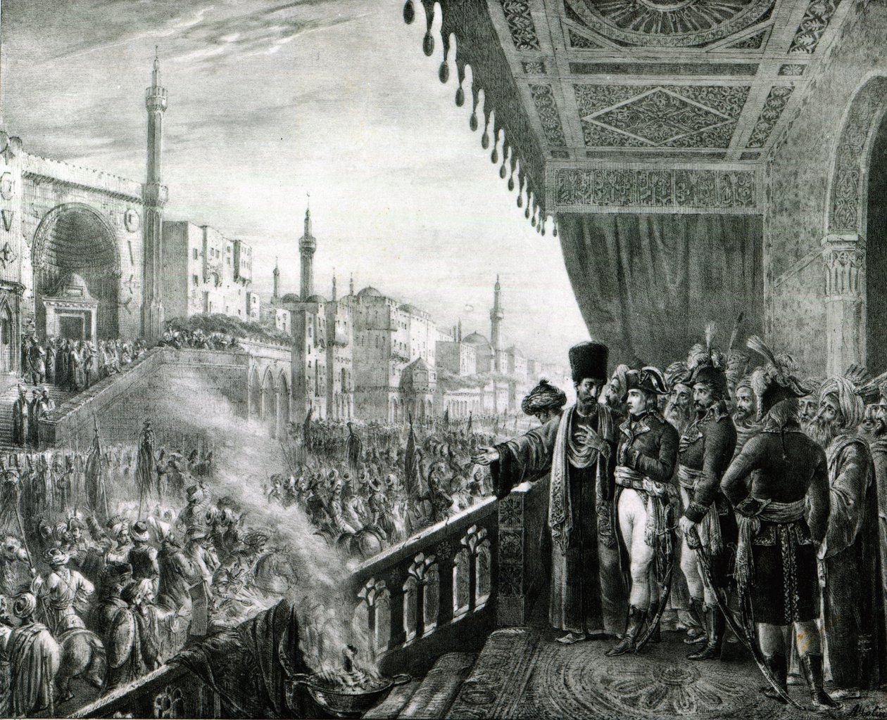 ナポレオンボナパルト（1769-1821）カイロで預言者モハメッドの誕生日を祝って、1799年のエジプトのキャンペーン中に 作： アレクサンドル・マリー・コリン
