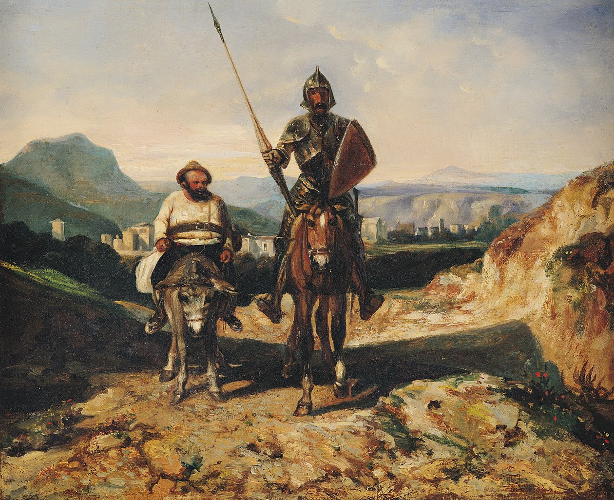 ドンキホーテとサンチョ 作： Alexandre Gabriel Decamps