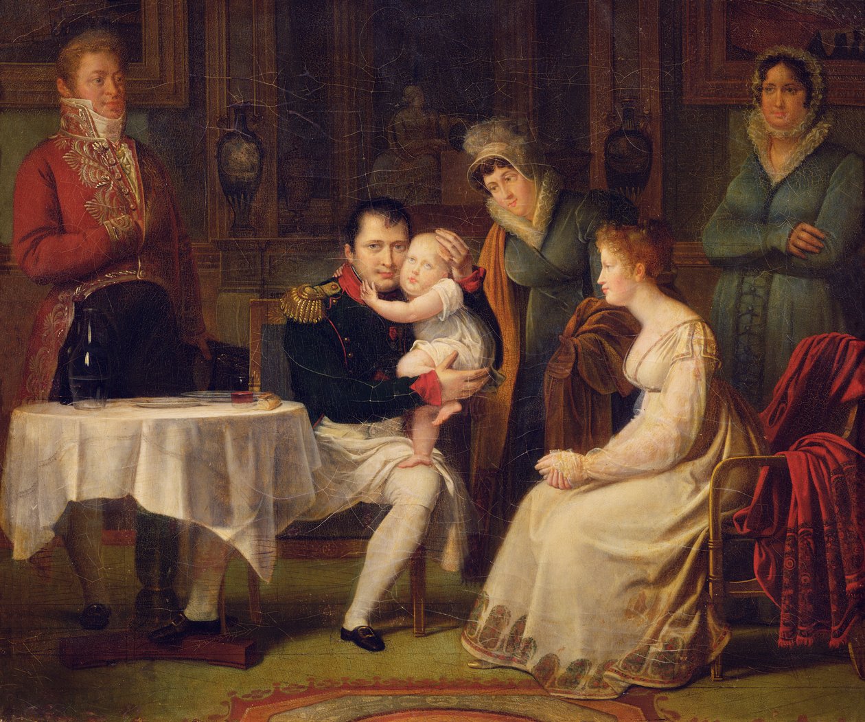 ナポレオン1世（1769-1821）マリールイーズ（1791-1847）とローマの王（1811-73）1812 作： アレクサンドル・メンジョー