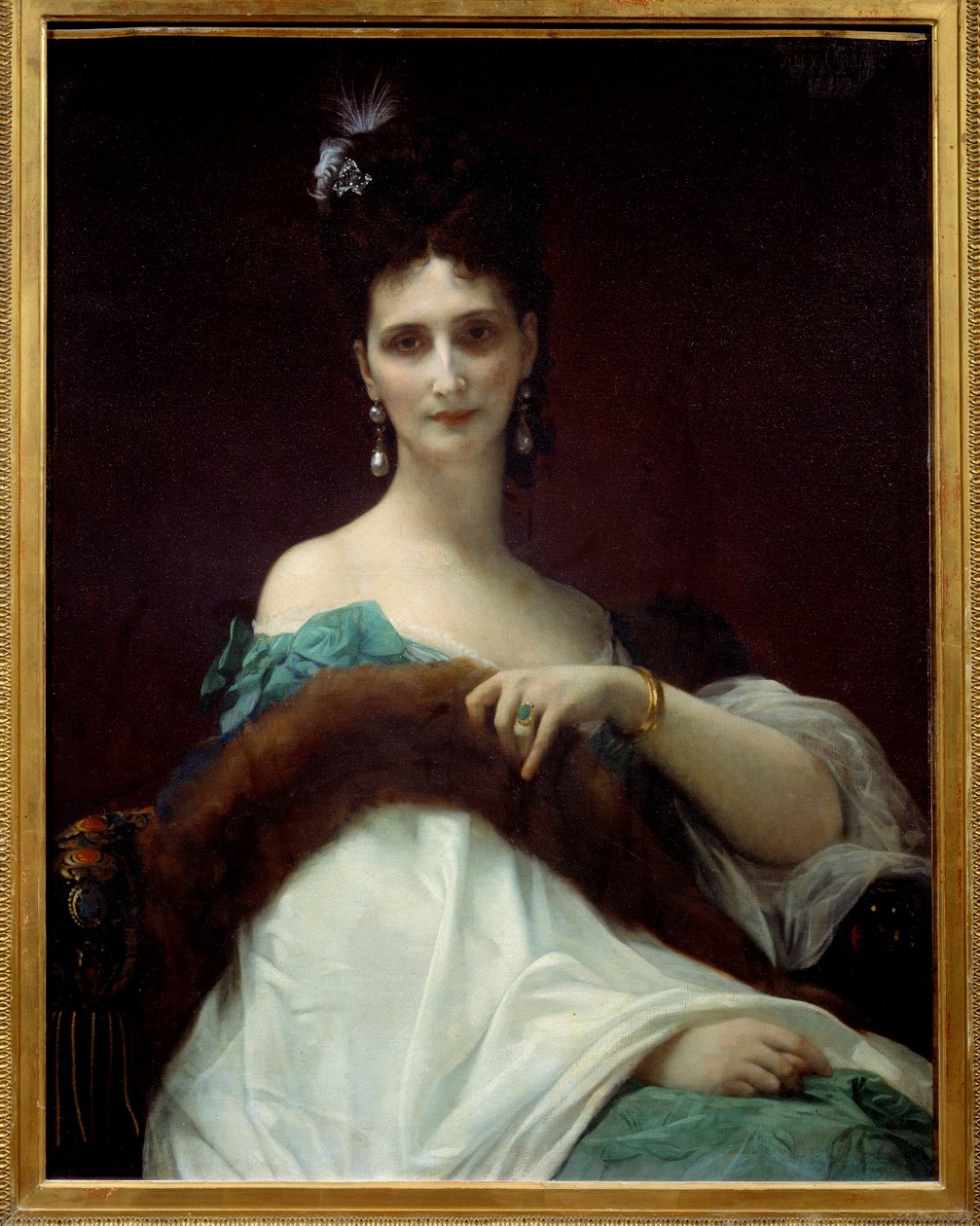 ケラー伯爵夫人（サン・イヴ・ダルヴェードル侯爵夫人）の肖像 画：アレクサンドル・カバネル（1823-1889） 1873 Sun.0,99x0,77 m パリ、オルセー美術館 作： アレクサンドル・カバネル