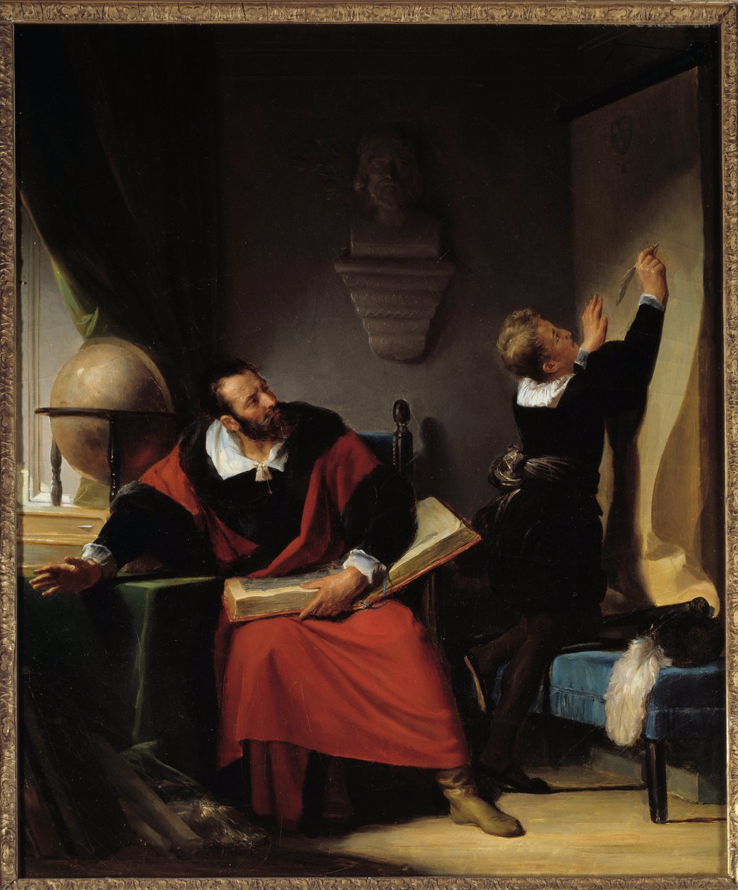 ヘンリー4世（1553-1610）の講義。未来のフランス王とその教育係。アレクサンドル=エバリスト・フラゴナール（1780-1850）による絵画、v.1822-1824。ポー、シャトー美術館 作： アレクサンドル・エヴァリスト・フラゴナール