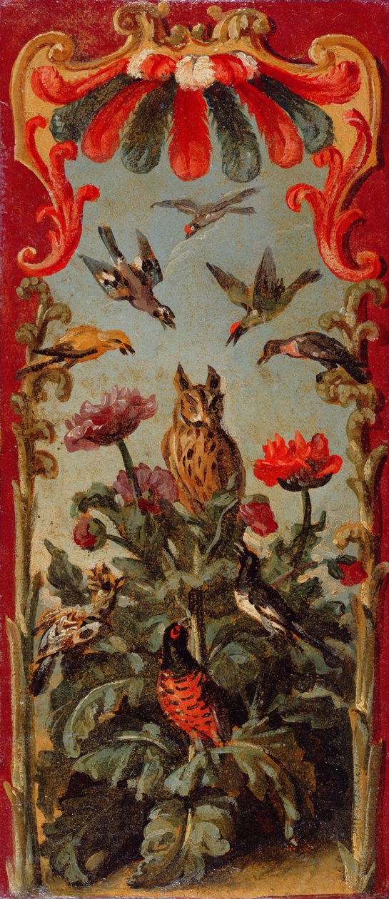 Savonnerie画面の葉のデザイン、c.1720 作： アレクサンドル・フランソワ・デスポルテ