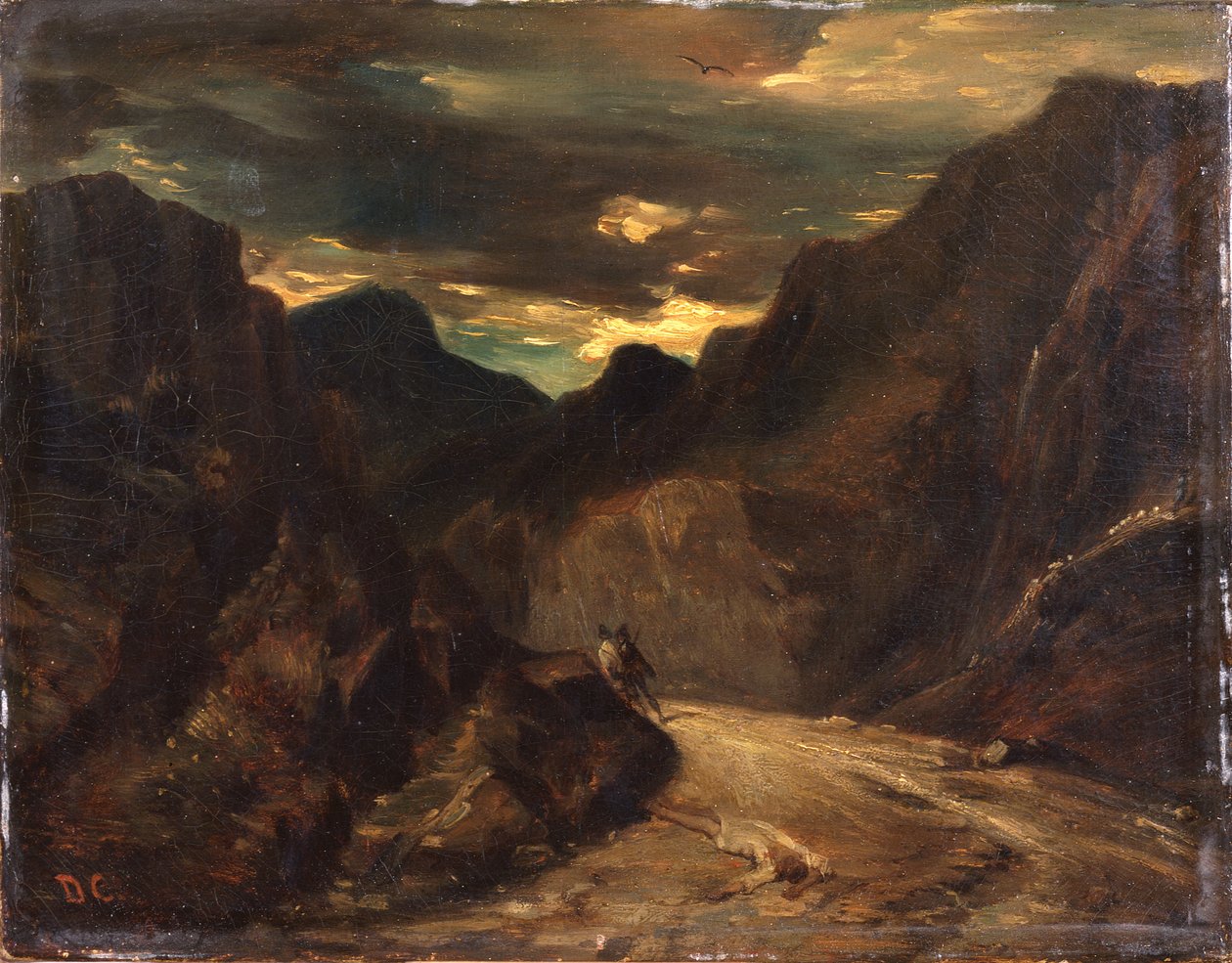 向こう側を通り過ぎる、1839年以降（油彩・カンヴァス） 作： Alexandre Gabriel Decamps