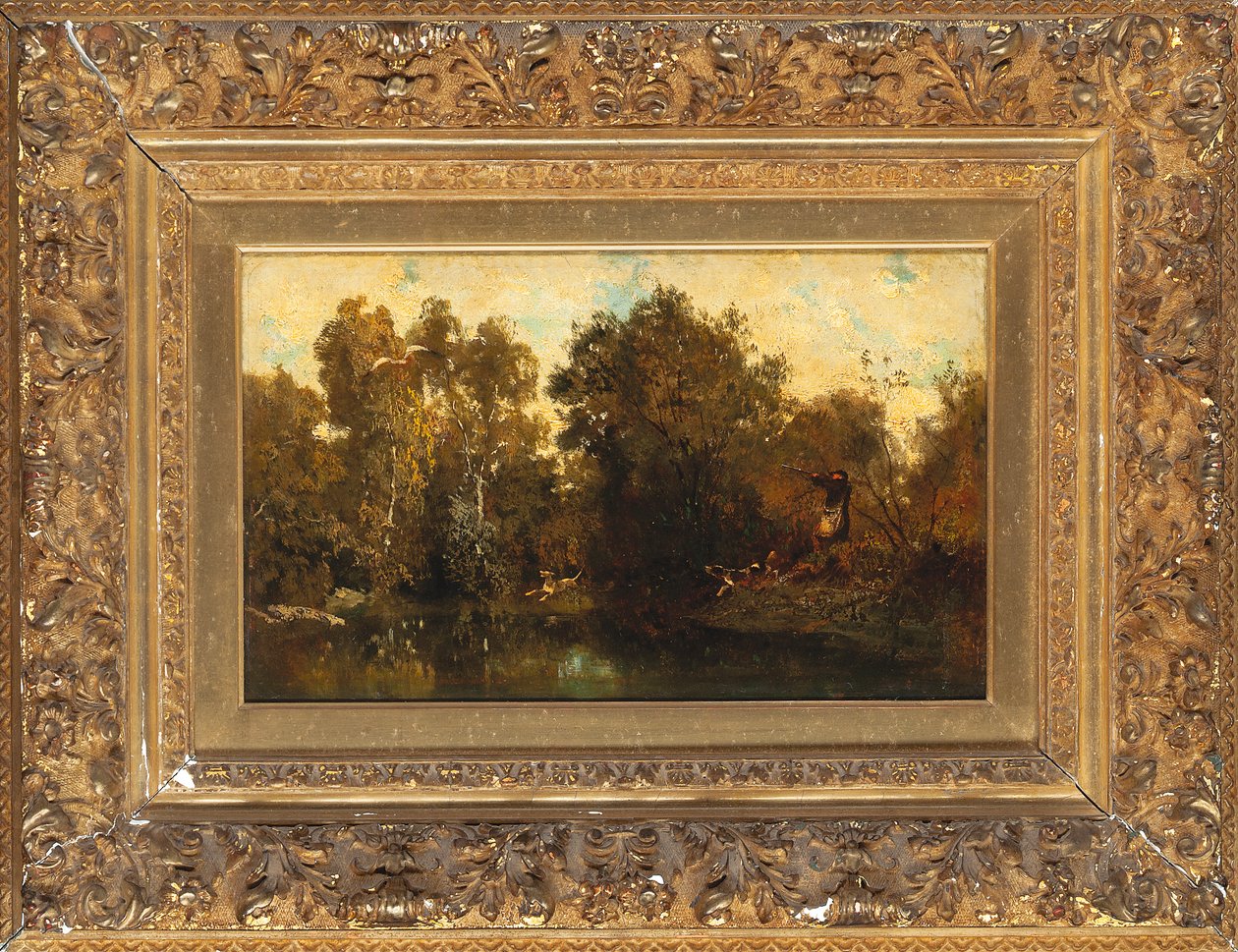 森のプールでの撮影 作： Alexandre Gabriel Decamps