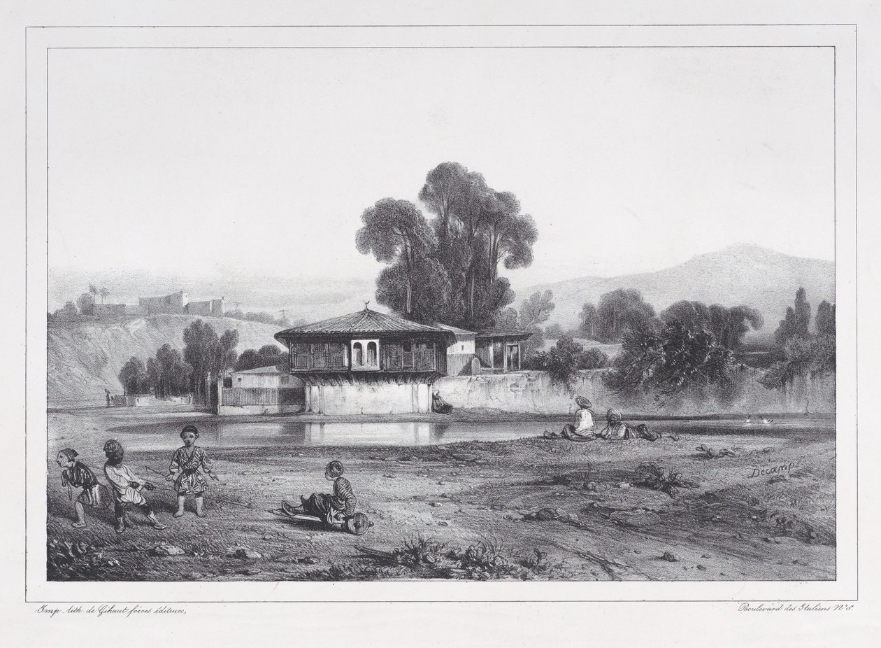 トルコのバラック、1823-60。 作： Alexandre Gabriel Decamps