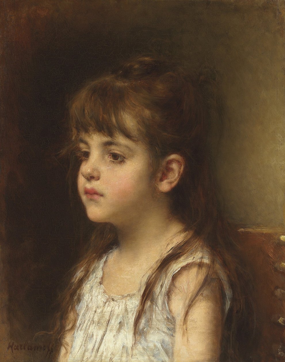 若い女の子の肖像画 作： アレクセイ・ハラモフ