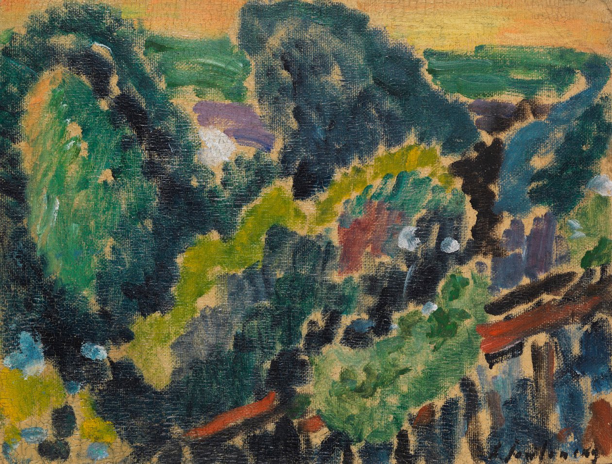 ジュネーブ湖の風景、c。 1914年。 作： AlexeiJavlenskyから