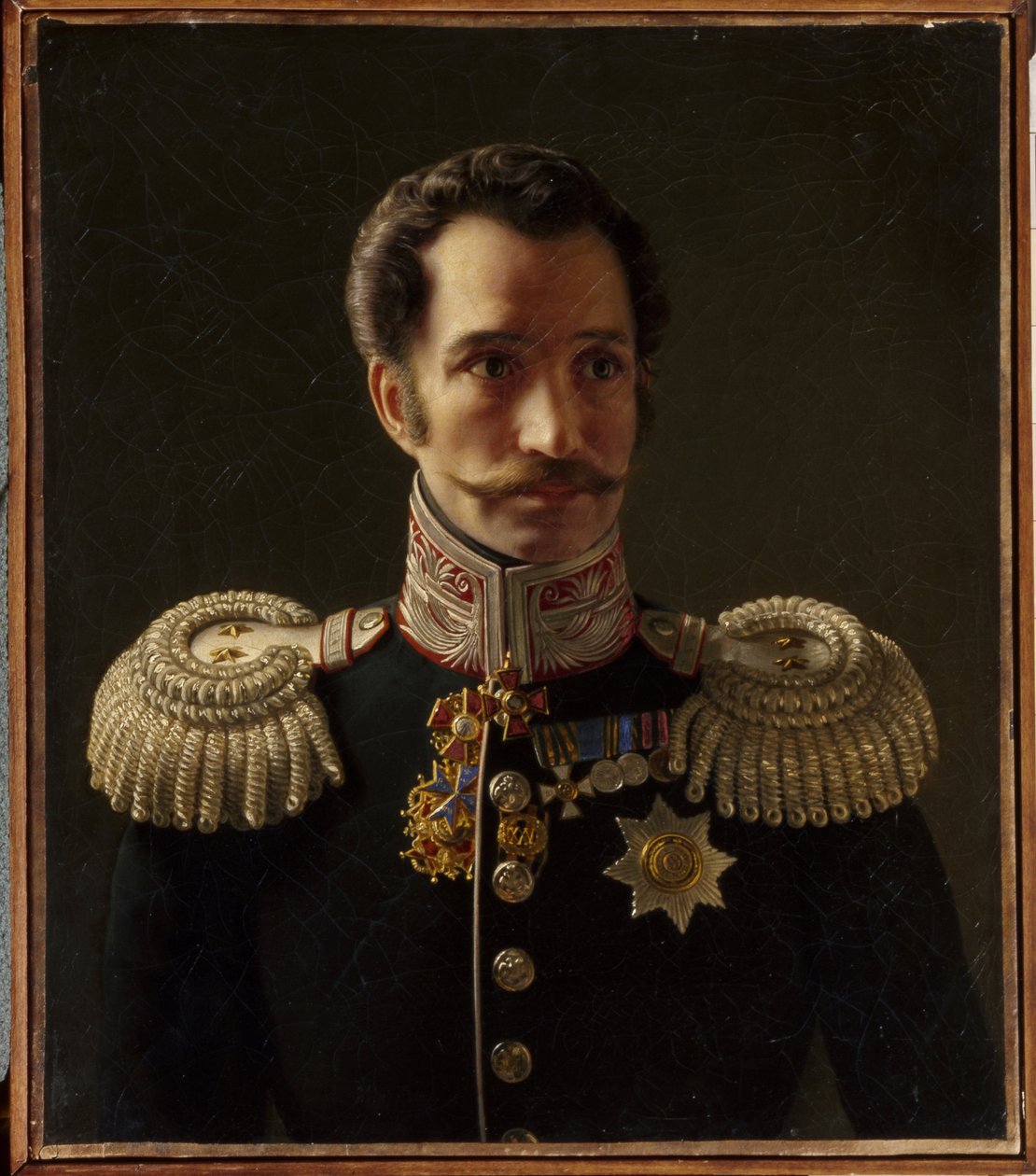 憲兵隊の参謀長、レオンティ・ヴァシリエヴィッチ・デュベルト（1792-1862）の肖像。 （憲兵隊の参謀長、L.V.デュベルトの肖像）。 Alexei Vasilyevich Tyranov (1808-1859) の絵画、キャンバスに油彩 作： アレクセイ・ヴァシリエヴィチ・ティラノフ