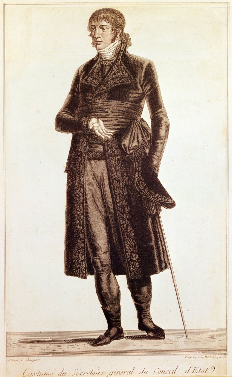 国務院の事務総長の衣装、c.1804-10 作： アレクシス・シャテイナー