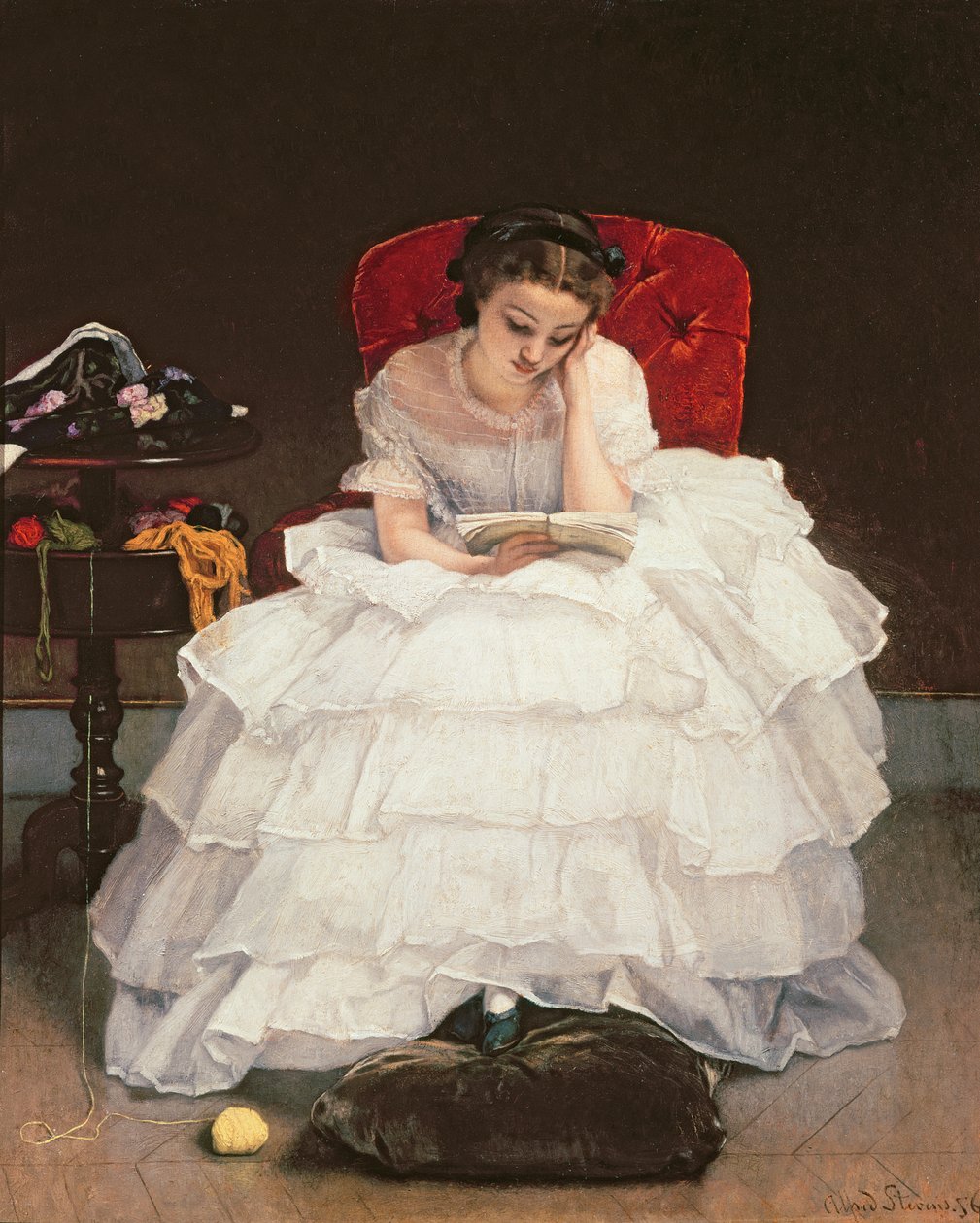 読書する少女 作： アルフレッド・エミール・スティーブンス