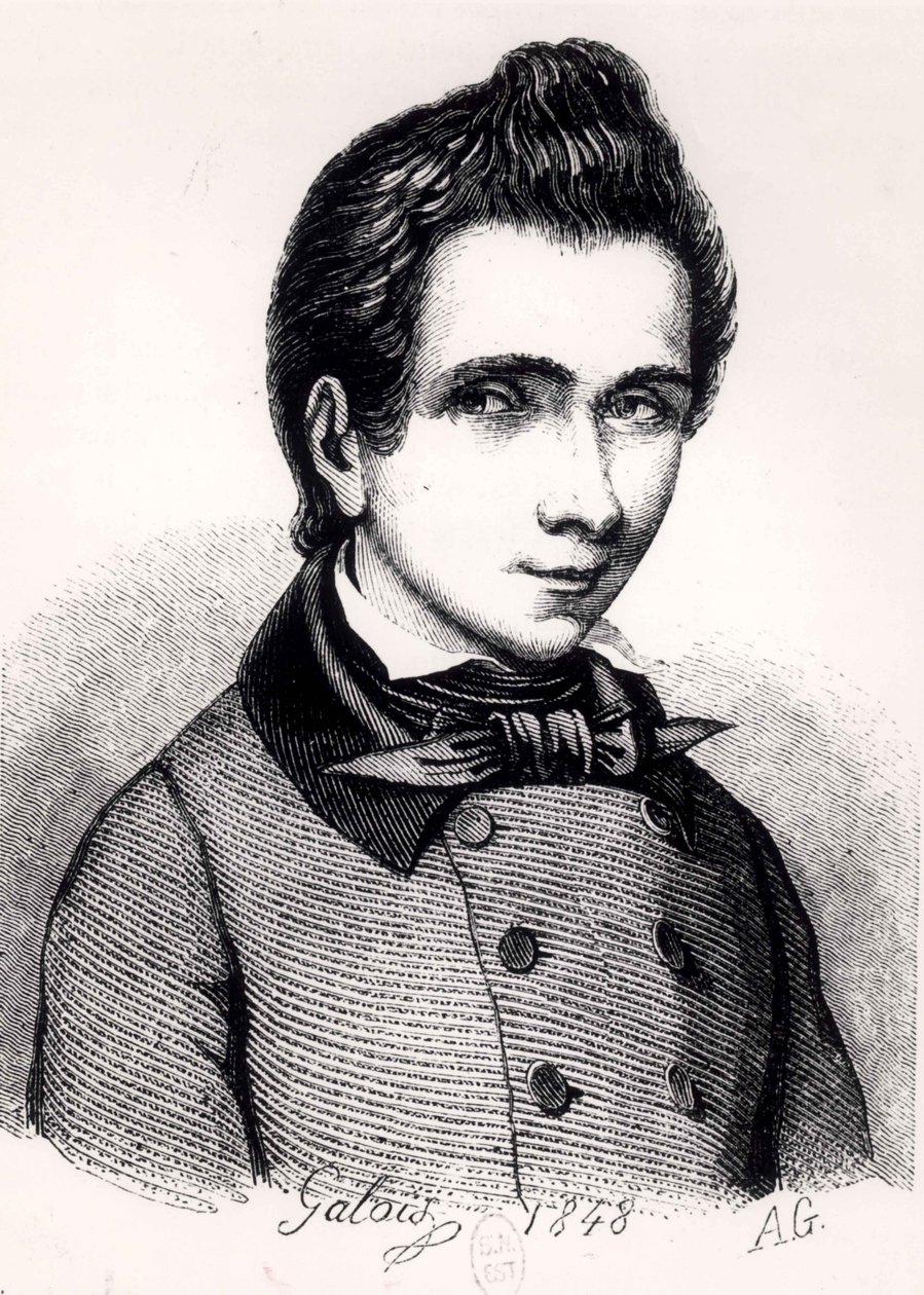 Evariste Galois（1811-32）、1848（bw写真） 作： アルフレッド・ガロア
