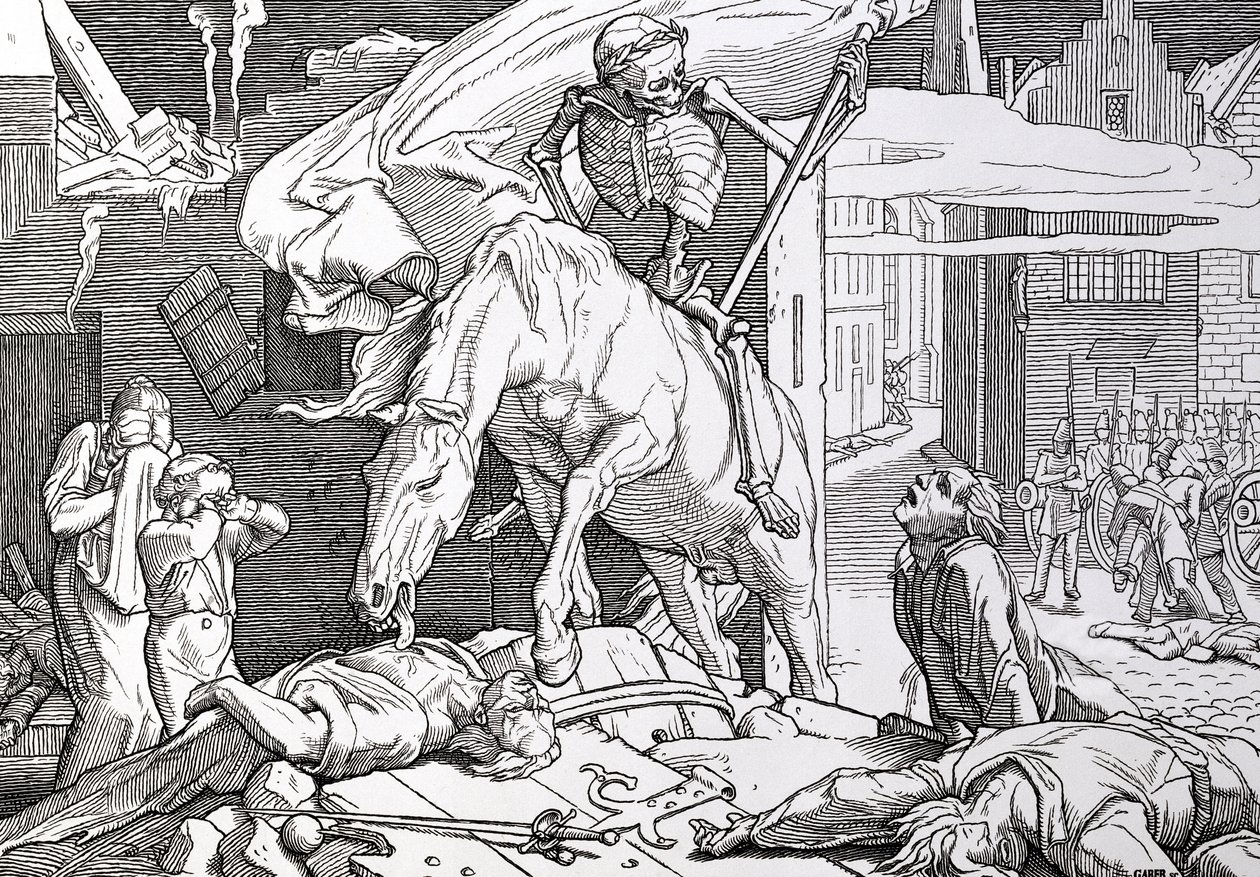 1849年にライプツィヒでGeorg Wigandが出版した「Another Dance of Death」からの勝利者としての死 作： アルフレッド・レテル