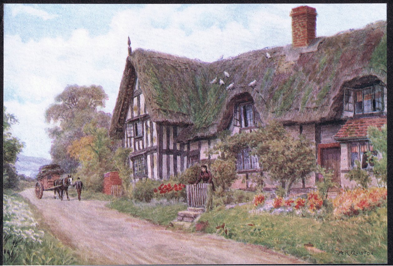1912年にDent＆Sons Limitedが発行したThe Cottages and the Village Life of Rural Englandのウスター、グレートコンバートン 作： アルフレッドロバートクイントン