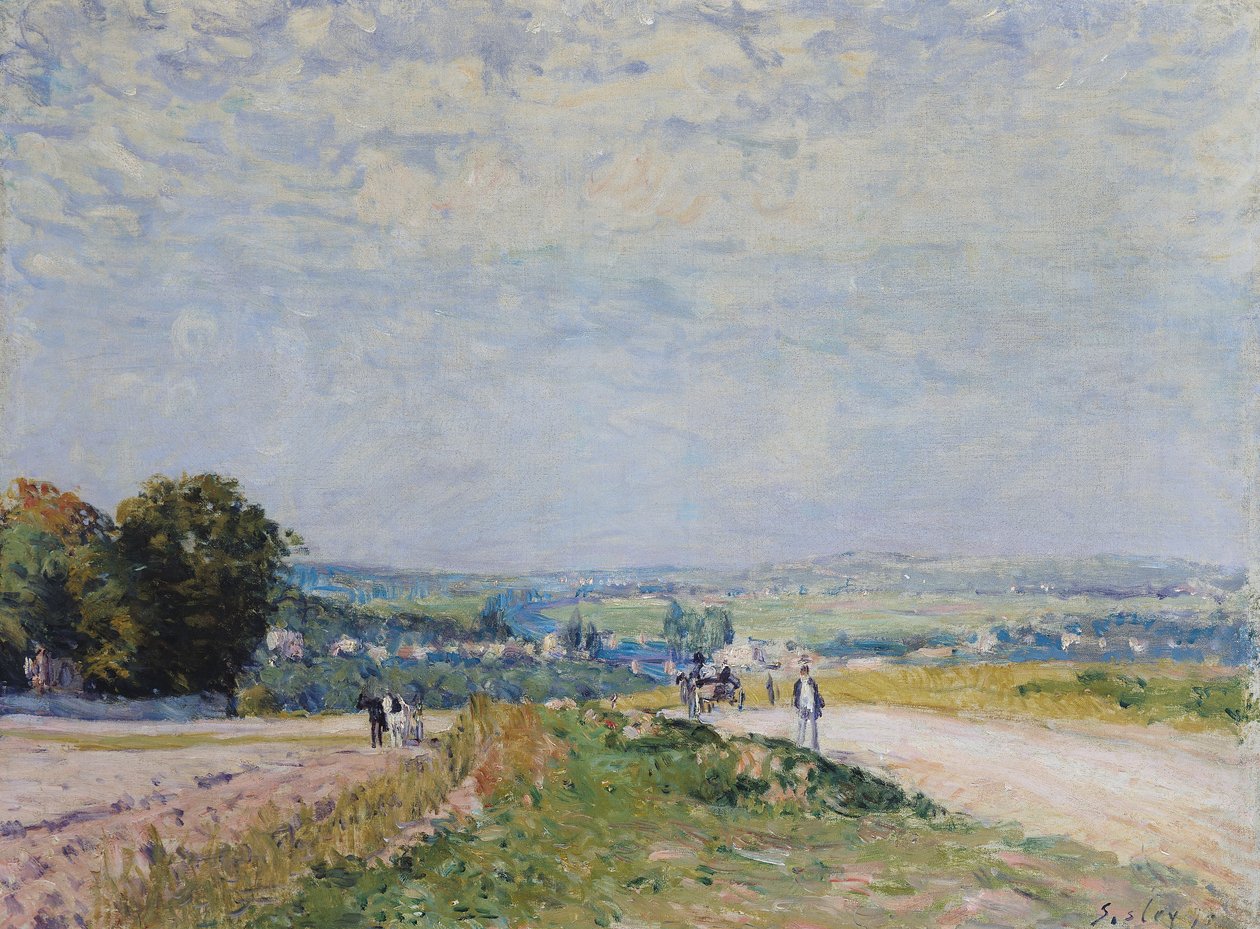 ルーブシエンヌのモンブイソンへの道、1875 作： アルフレッド・シスレー