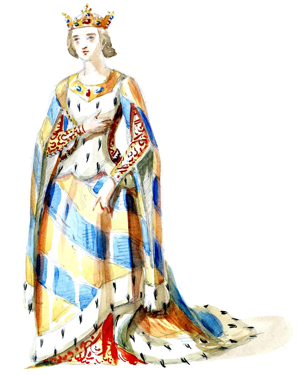 Halévy - La magicienne - 衣装モデル：Alfred Albert - 05.Mme Gueymard、2度目の衣装（レタッチ済み） 作： アルフレッド・アルバート