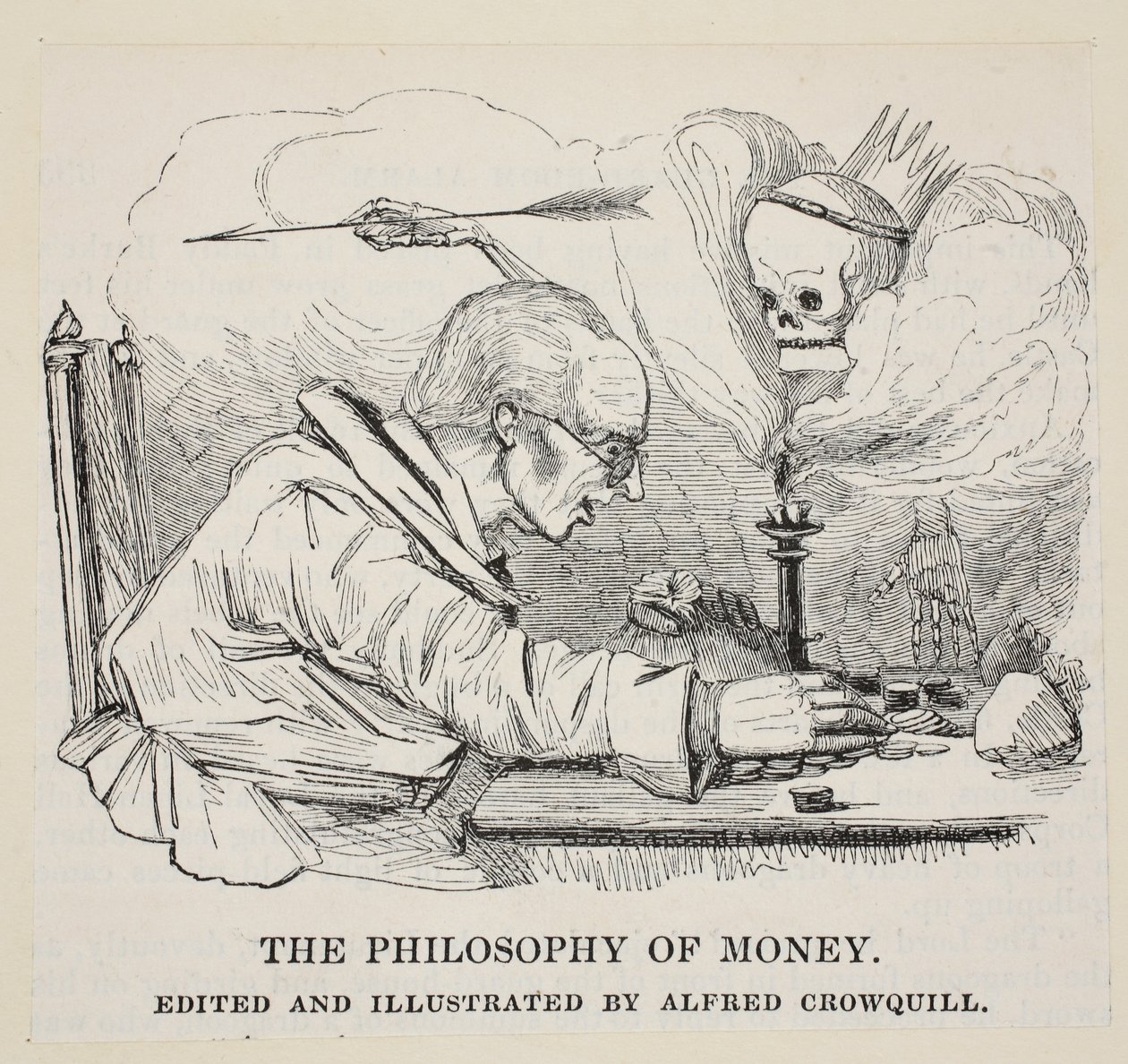 お金の哲学、パブ。 C. 1842 作： アルフレッド・クロウキル