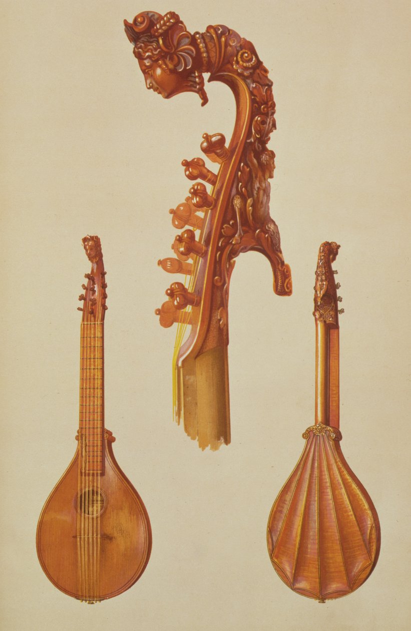 アントニオストラディバリウス（c.1644-1737）1700が「楽器」から製作したシッター（色付きのリソ） 作： アルフレッド・ジェームス・ヒプキンス