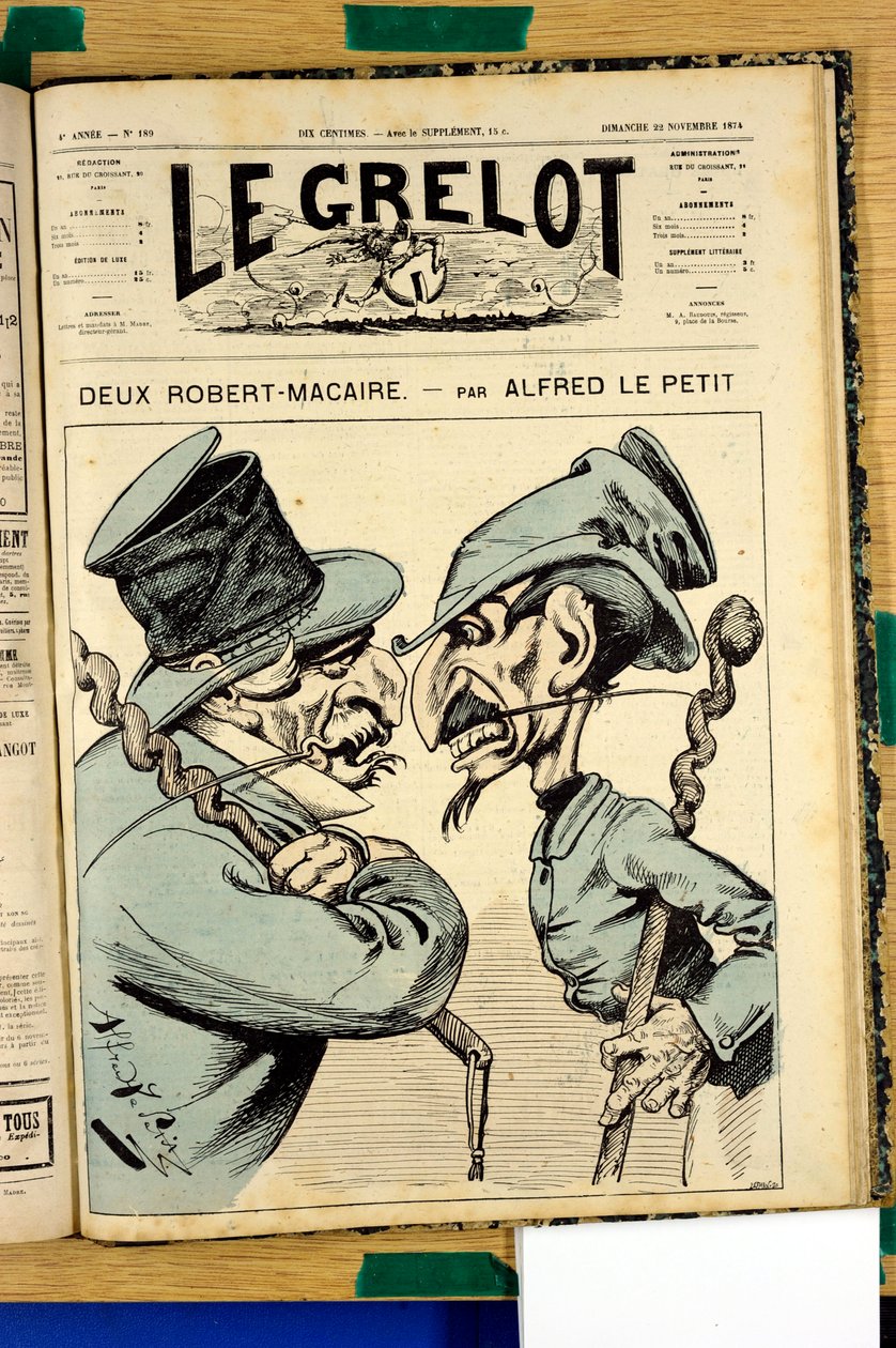 Le Grelot」189号の表紙、Satirique en Couleurs 作： アルフレッド・ル・プティ