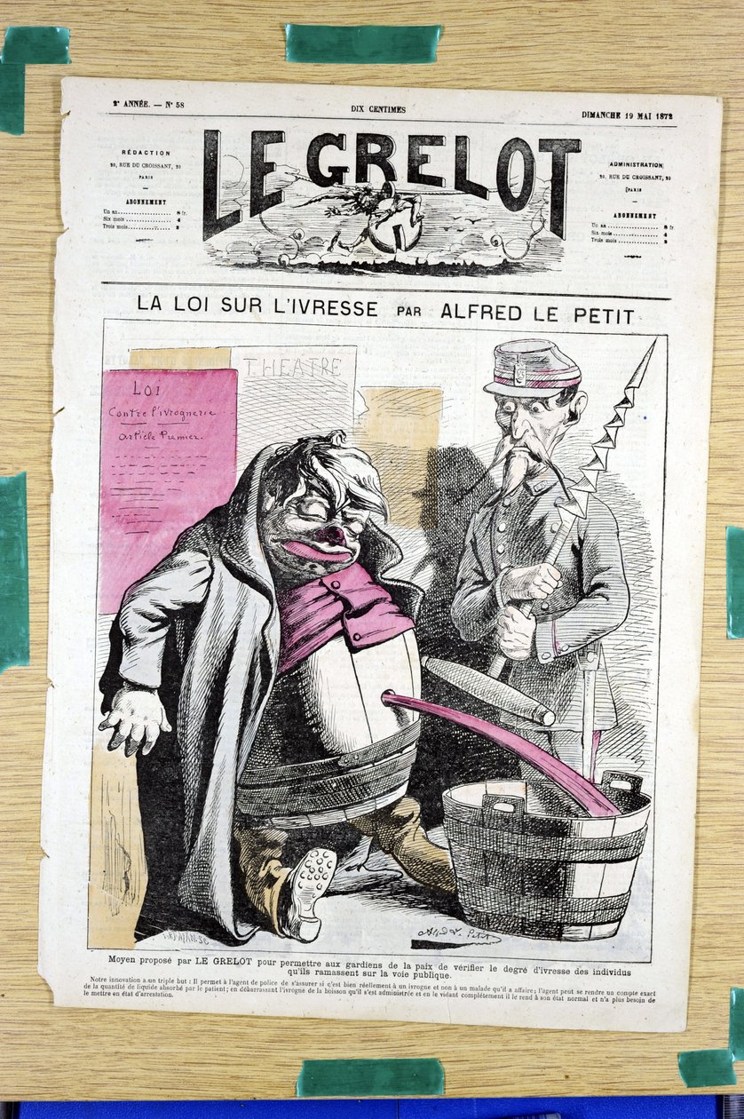 Le Grelot」58号の表紙、Satirique en Couleurs 作： アルフレッド・ル・プティ