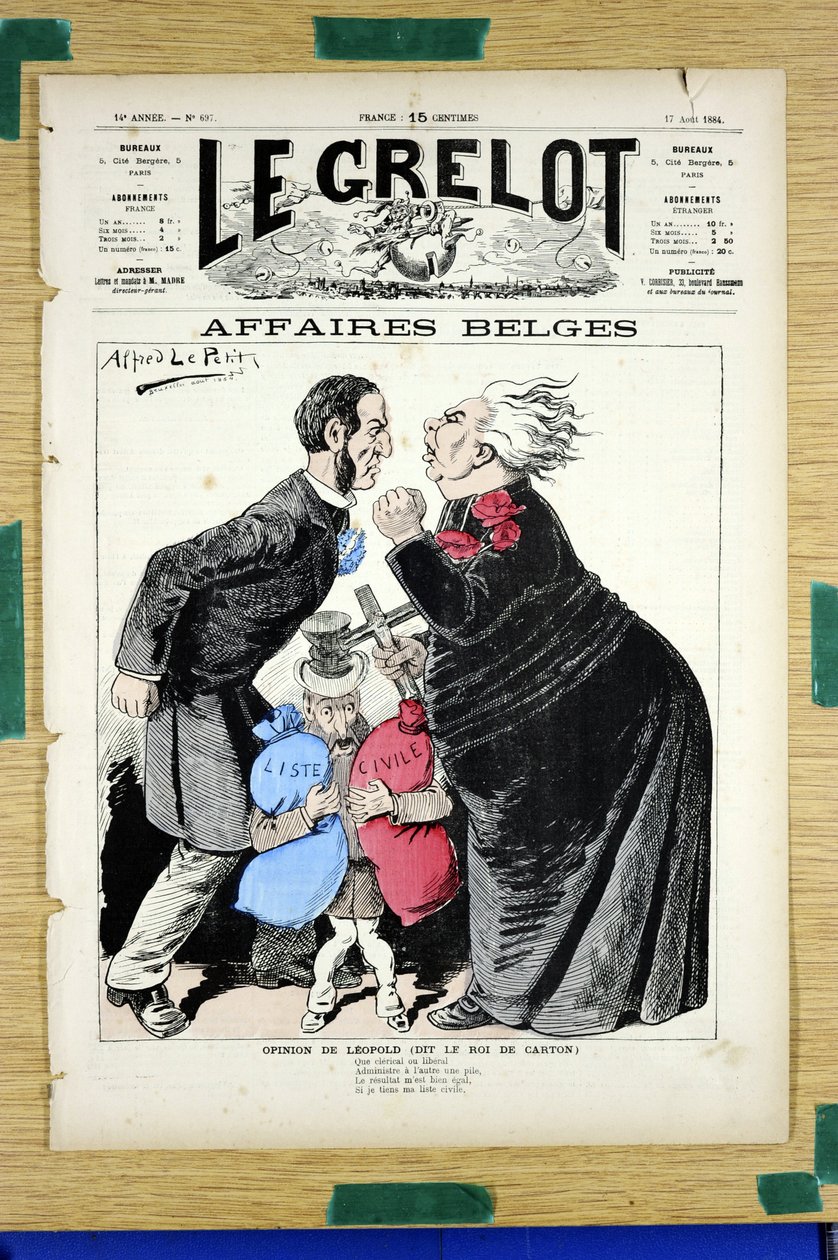 Le Grelot」の表紙、numbero 697「Satirique en Couleurs」。 作： アルフレッド・ル・プティ