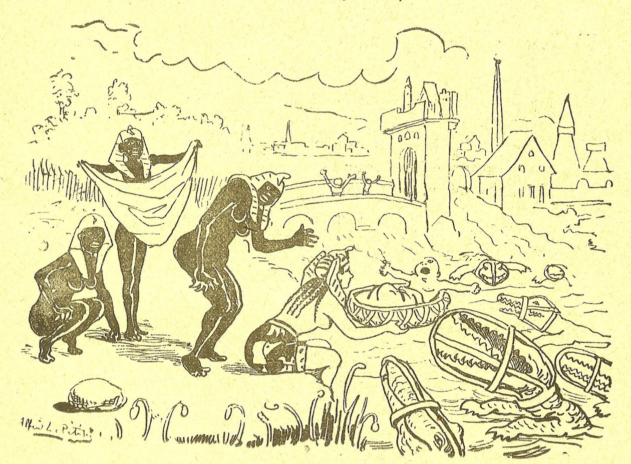 Gros-Jean et son cure』に掲載されたアルフレッド・ル・ピート（1841-1909）のイラスト 作： アルフレッド・ル・プティ