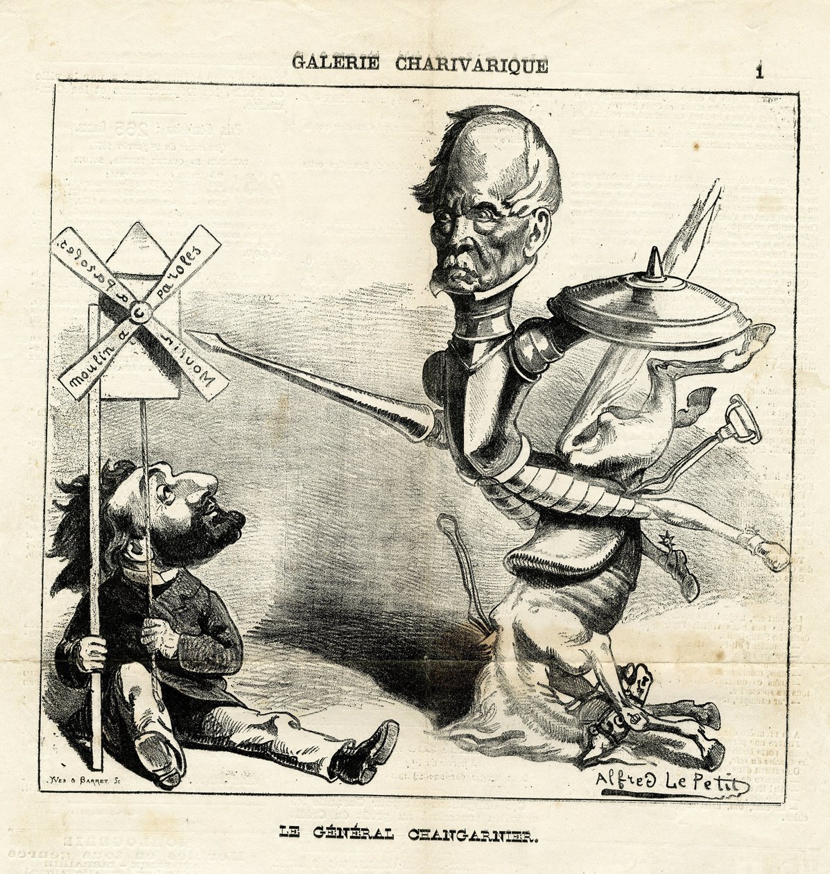 Le Charivari』に掲載されたアルフレッド・ル・ペテ（1841-1909）のイラスト 作： アルフレッド・ル・プティ