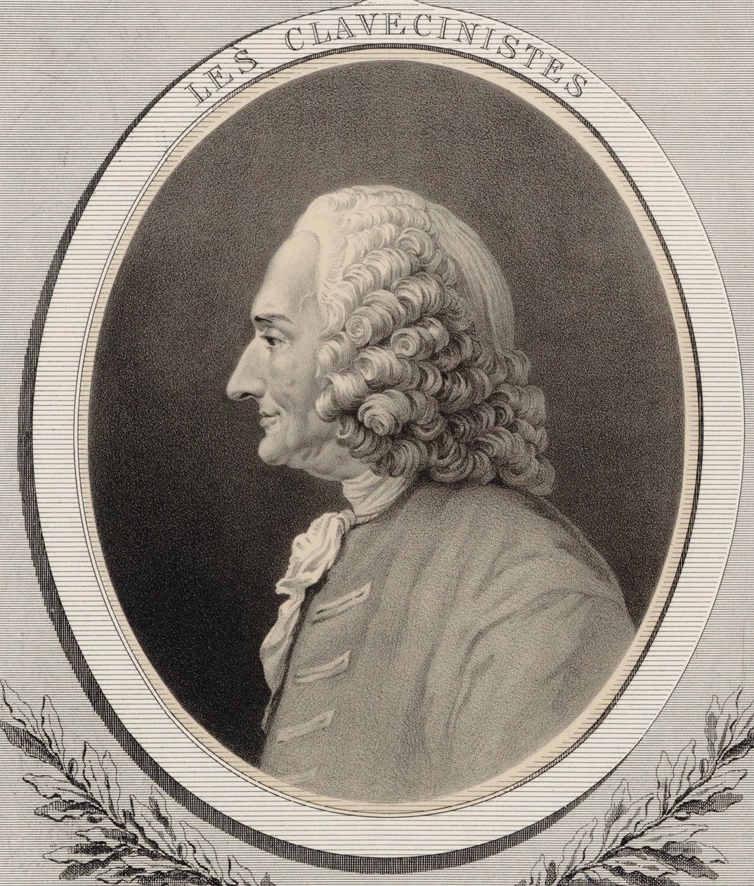作曲家ジャン＝フィリップ・ラモーの肖像画（1683～1764年）。