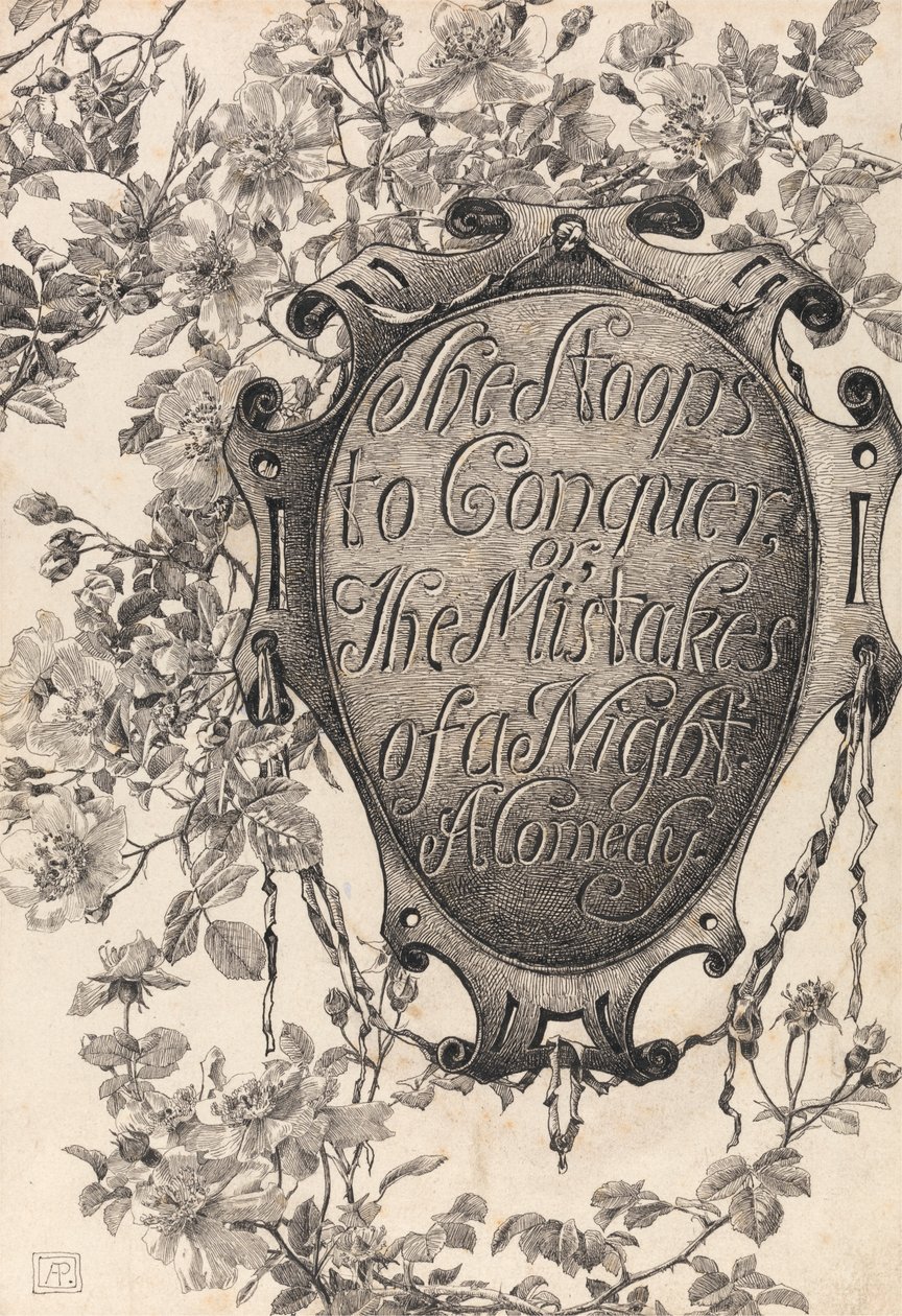 She Stoops to Conquer のタイトル ページ 作： アルフレッド・パーソンズ