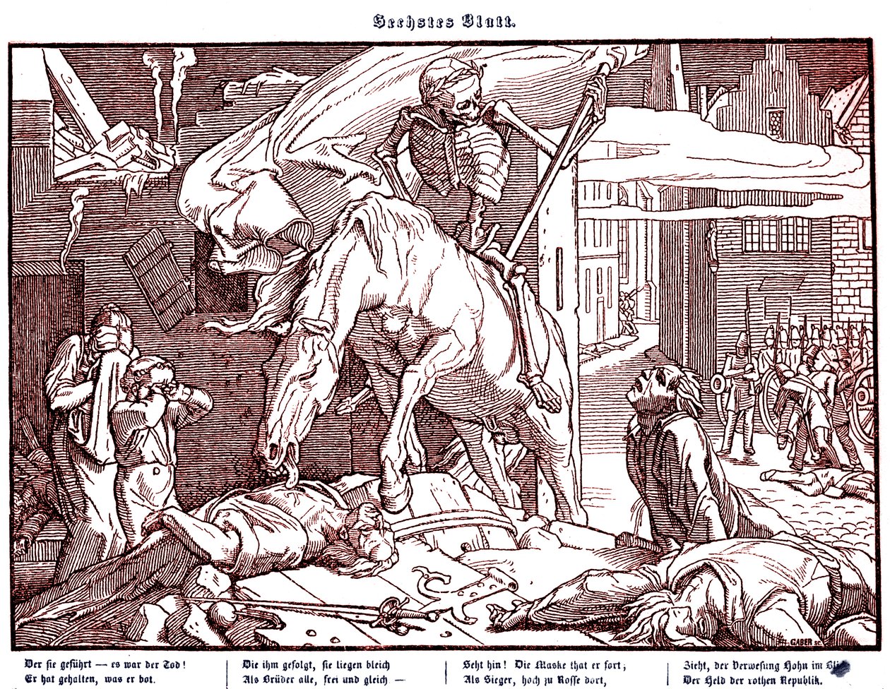 Totentanz 1848年。共和国の英雄としての死 作： アルフレッド・レテル