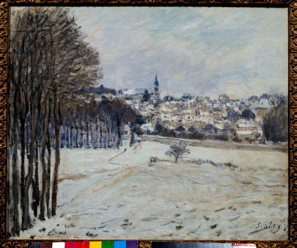 La neige a Marly アルフレッド・シスレー(1839-1899)の絵画 1875 Sun.0,46x0,56 m パリ、オルセー美術館 作： アルフレッド・シスレー
