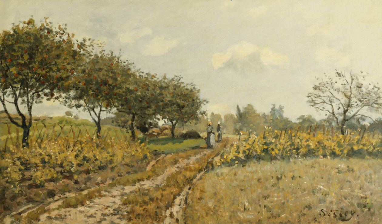 田舎の道;田舎の道、1876 作： アルフレッド・シスレー