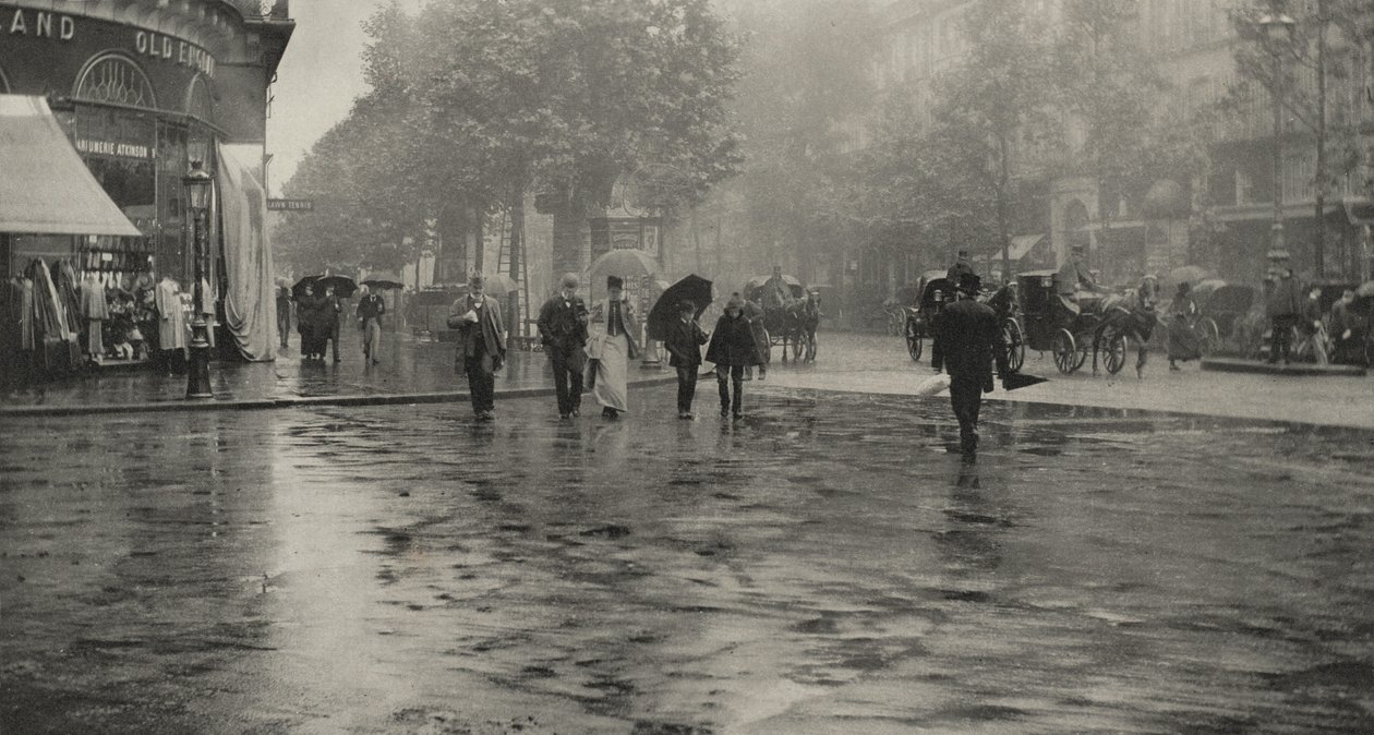大通りの雨の日――パリ 作： アルフレッド・スティグリッツ
