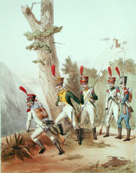 フランス軍 グスタフ・ダヴィッド（1824-91）の刻印 1810年（リトグラフ版） 作： アルフレッドデ（後）マーボット